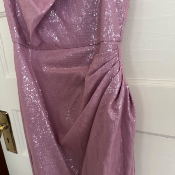 HALSTON Alania Ruched A-Line Sequin Gown - Picture 7 of 10
